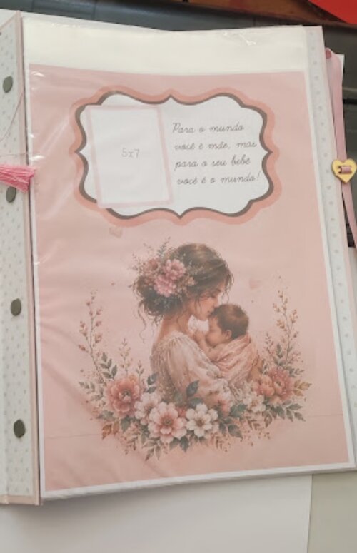 Caderneta de Gestante e Pasta Catalogo Floral Mãe e Bebê