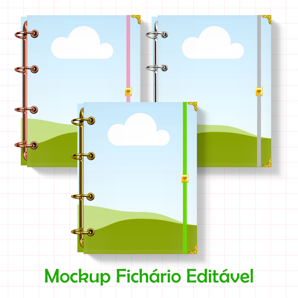 Mockup Fichário editável no CANVA