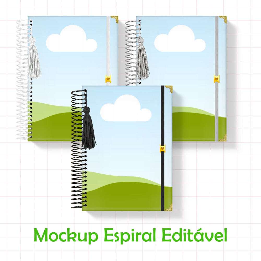 Mockup Espiral Editável no CANVA