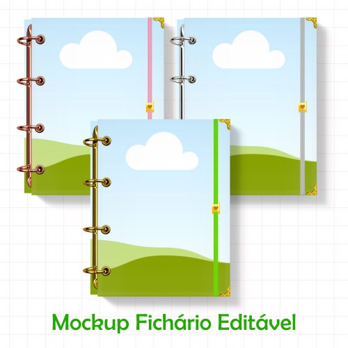 Mockup Fichário editável no CANVA