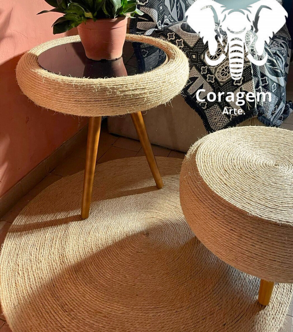Tapete redondo sisal natural 1mt