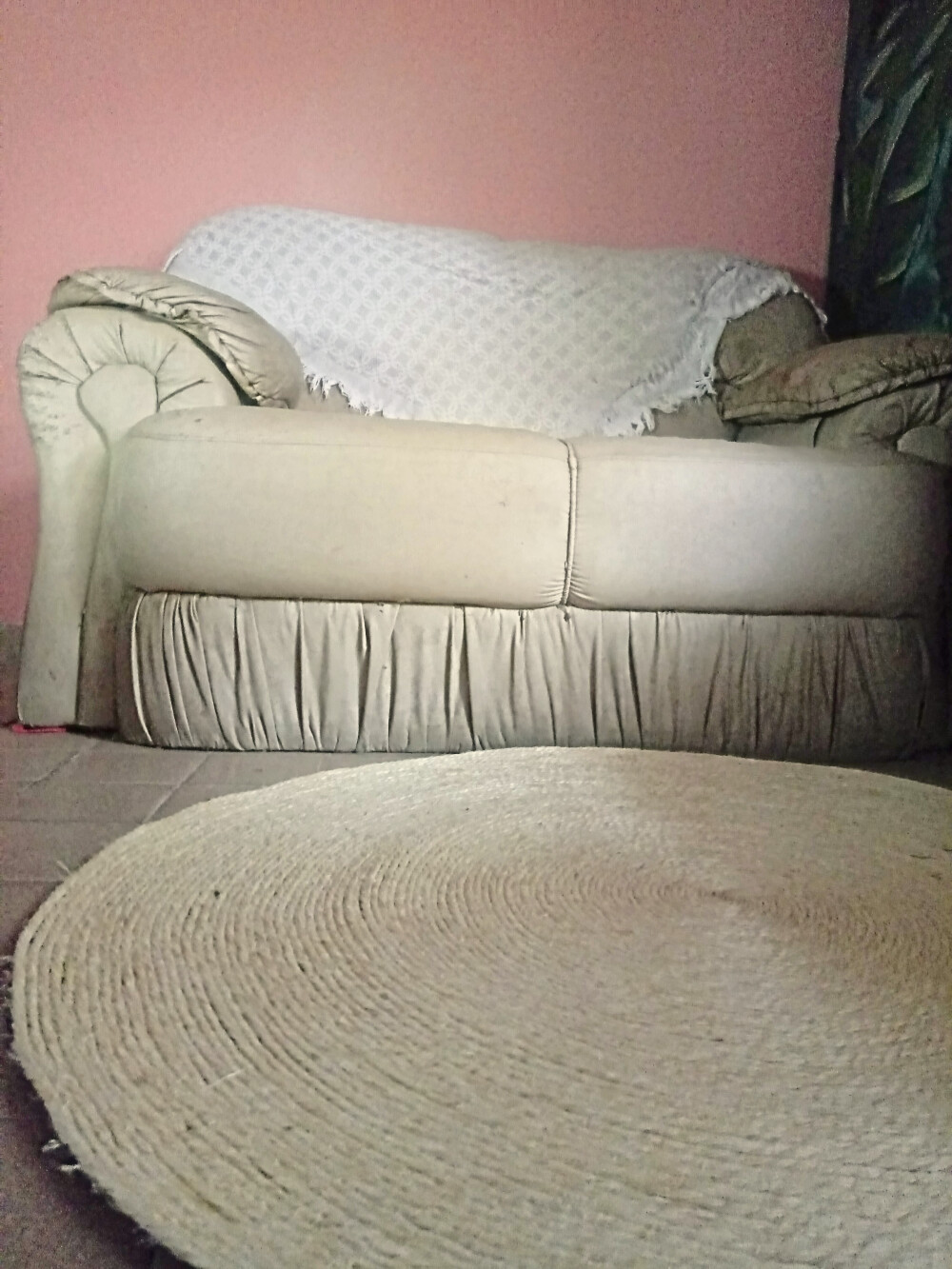 Tapete redondo sisal natural 1mt