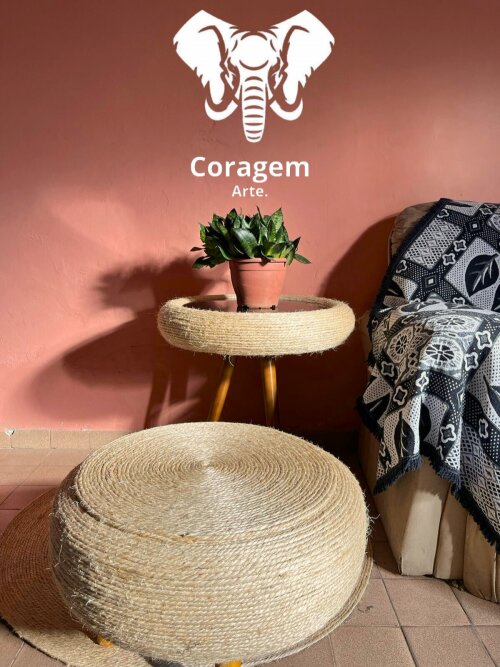 Puff Corda de sisal
