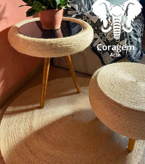 Tapete redondo sisal natural 1mt