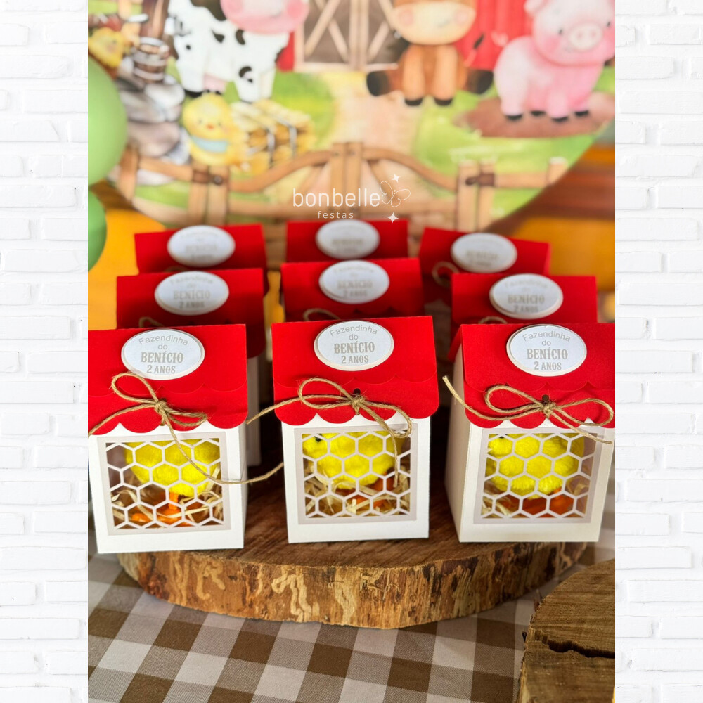 Galinheiro Fazendinha para Pintinho - Kit com 12 unids Lembrancin