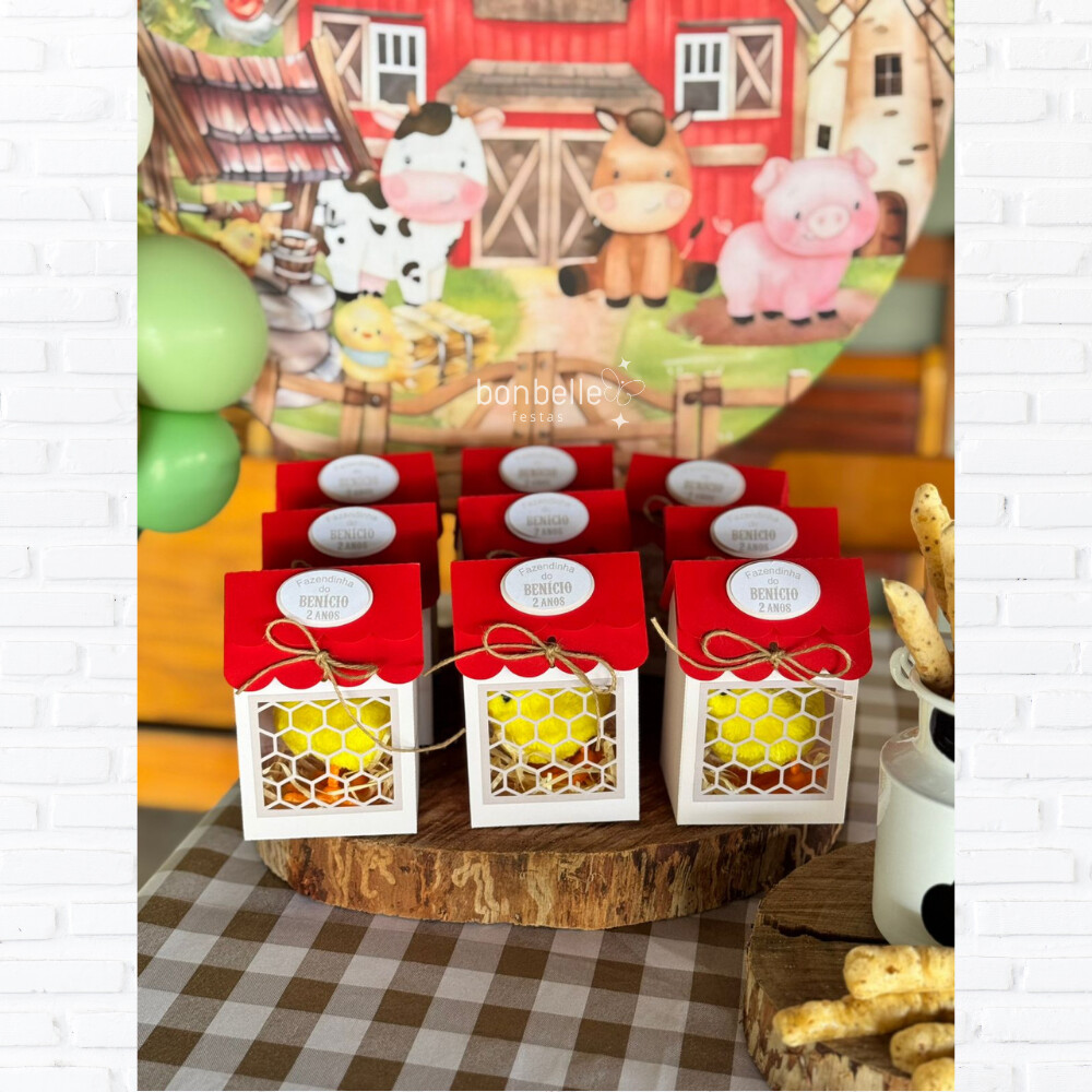 Galinheiro Fazendinha para Pintinho - Kit com 12 unids Lembrancin
