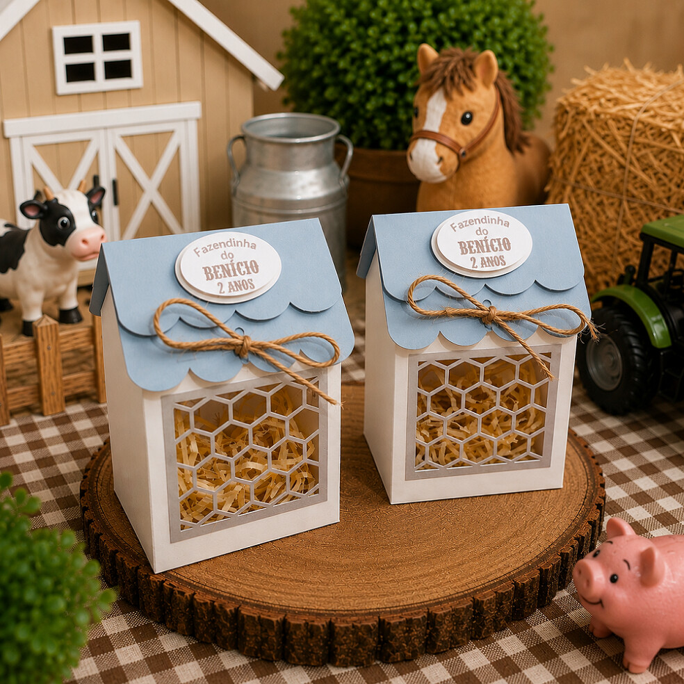 Galinheiro Fazendinha para Pintinho - Kit com 12 unids Lembrancin