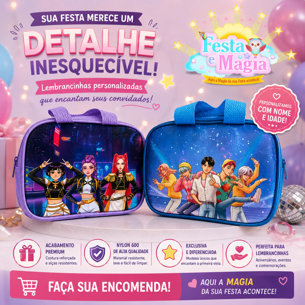 Boslinha de mão personalizada Guerreiras do K-Pop