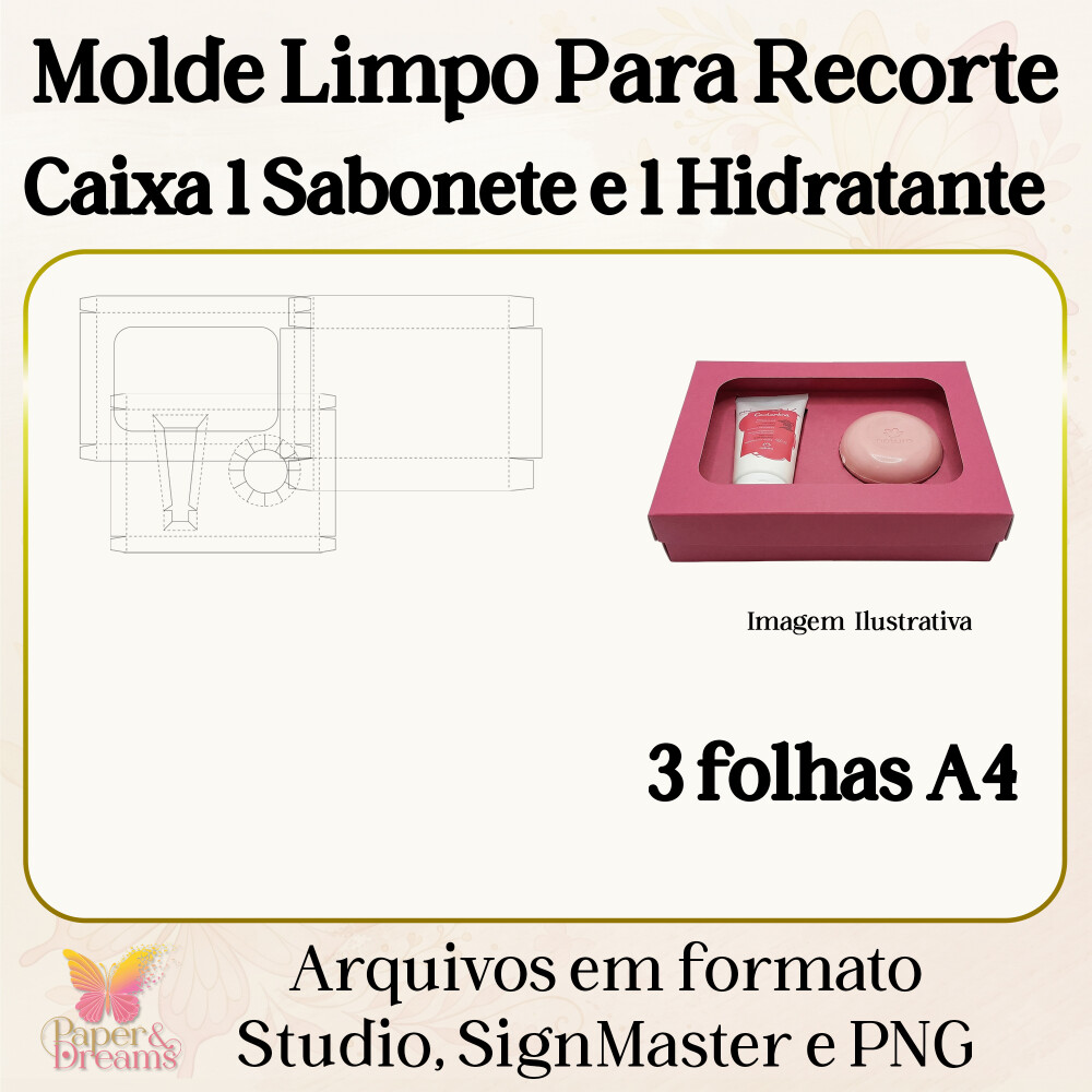 Molde Digital Caixa Sabonete e Hidratante -Studio, Signmaster e P