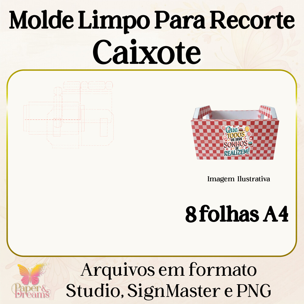 Molde Limpo  Caixote - Studio, Signmaster e PNG