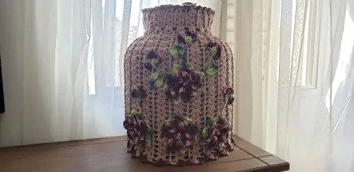 Capa em Crochê para Botijão de Gás