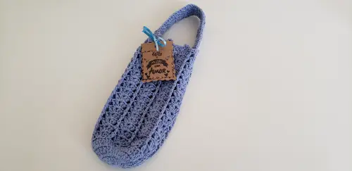 Capa em crochê Garrafinha de Água Mineral 500ml