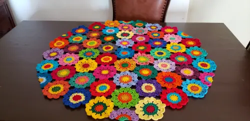 Toalha Flores Japonesa Redonda 60 cm e 80 cm