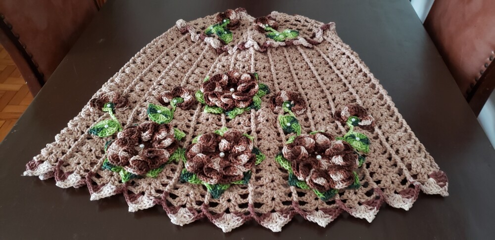 Capa em Crochê para Botijão de Gás com Flores