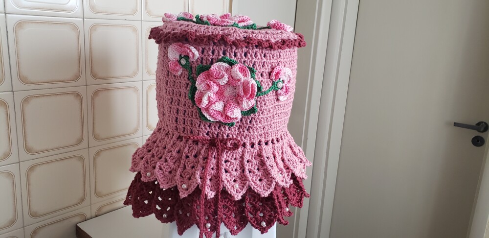 Capa para Galão de Água Mineral 10 l Rosa Quartzo