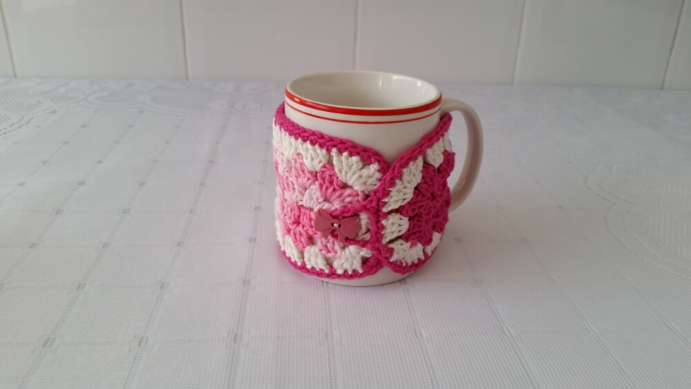 Kit Mug Rug + Capa para Caneca em Crochê