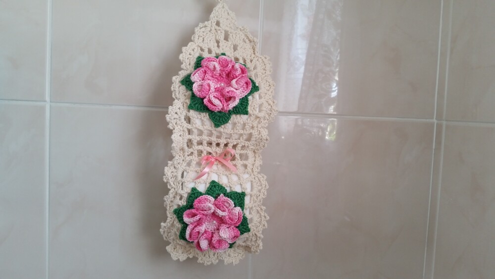 Jogo de Banheiro em crochê Flor Camélia (04 peças)