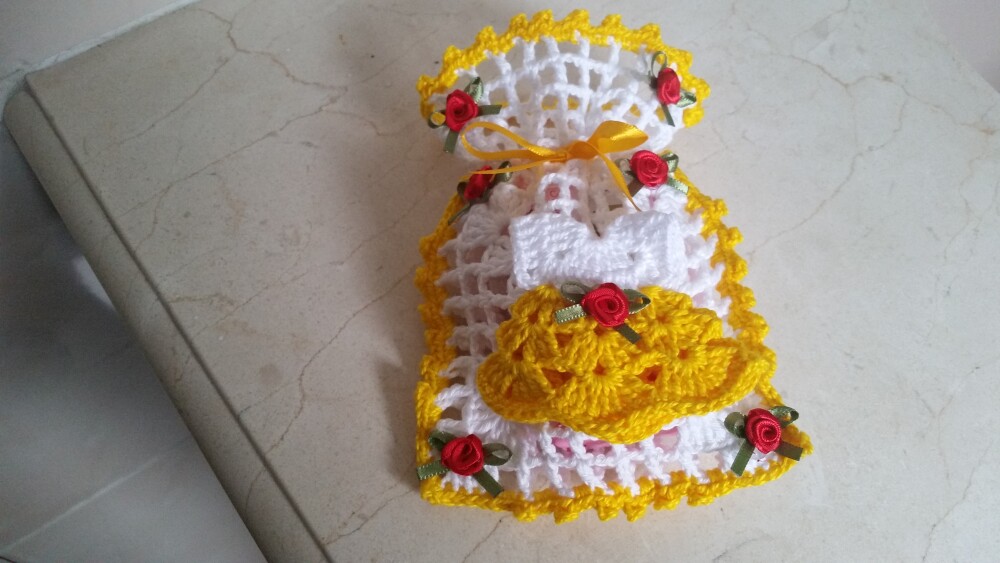 Sachê Porta Sabonete Mini Vestidinho