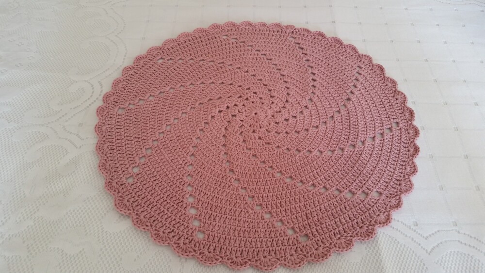Sousplat Espiral Rosa Antigo (12 peças)