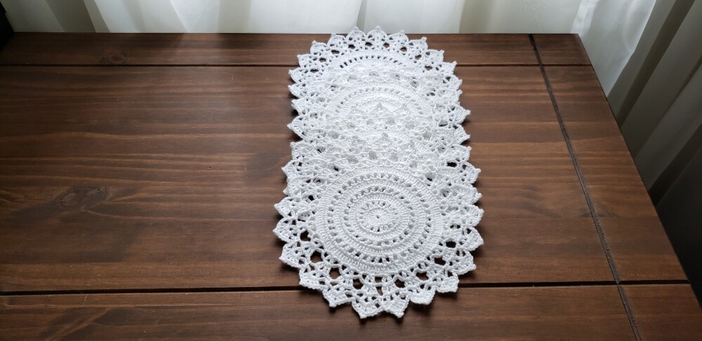 Jogo de 04 Toalhinhas em Crochê Branco (20 cm)