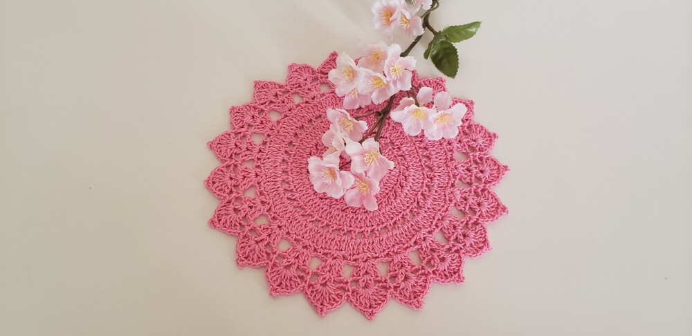 Jogo de Toalhinhas em Crochê Rosália (20 cm)