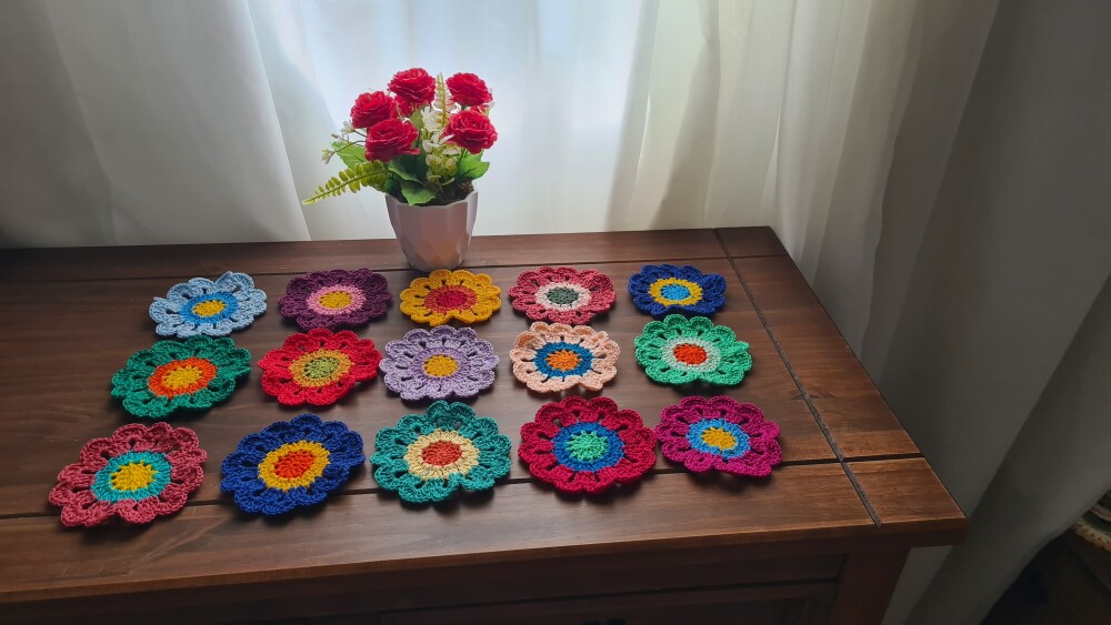 Flores Japonesas em Crochê para Customização (30 unidades)