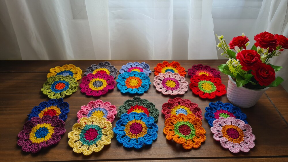 Flores Japonesas em Crochê para Customização ( 80 unidades)