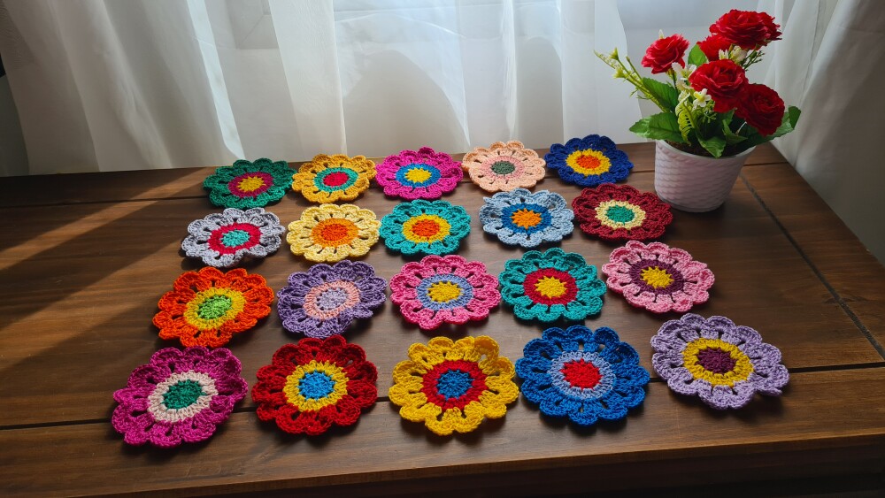 Flores Japonesas em Crochê para Customização ( 80 unidades)