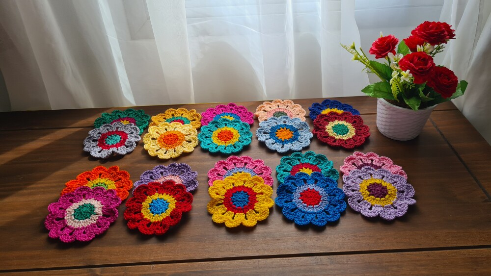 Flores Japonesas em Crochê para Customização ( 80 unidades)