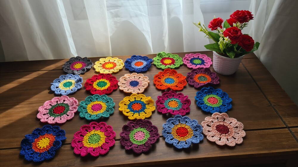 Flores Japonesas em Crochê para Customização ( 80 unidades)