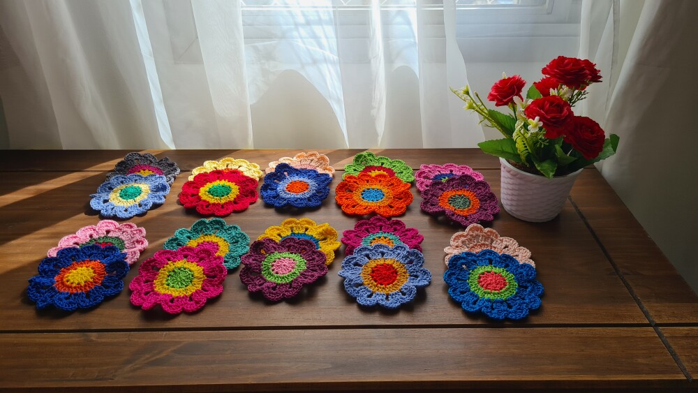Flores Japonesas em Crochê para Customização ( 80 unidades)