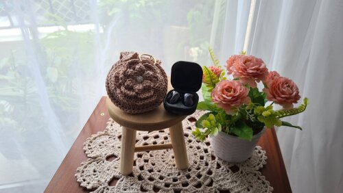 Case em crochê para Fone de ouvidos (Amêndoa)