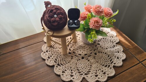 Case em crochê para Fone de ouvidos ( Marrom)
