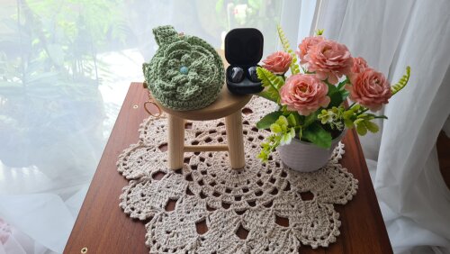 Case em crochê para Fone de ouvidos (Verde Água)