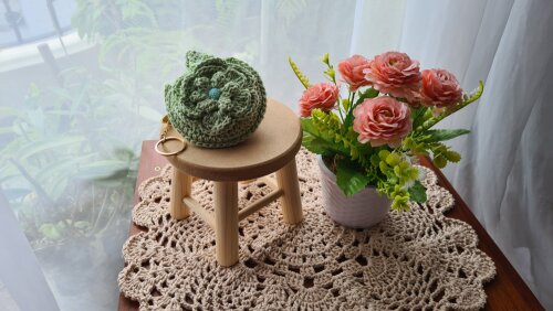 Case em crochê para Fone de ouvidos (Verde Água)