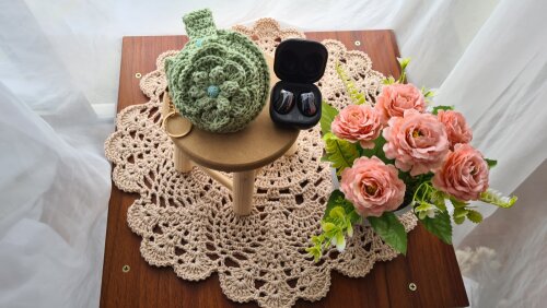 Case em crochê para Fone de ouvidos (Verde Água)