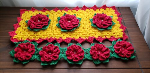 Capa para Encaixe em Crochê Tampa de Vidro (Amarelo)