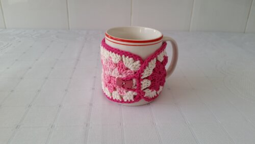 Kit Mug Rug + Capa para Caneca em Crochê