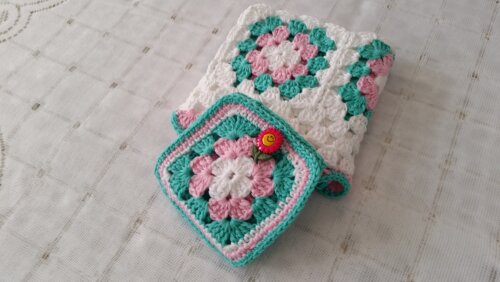 Mug Rug (tapetinho) + Capa para Caneca Crochê