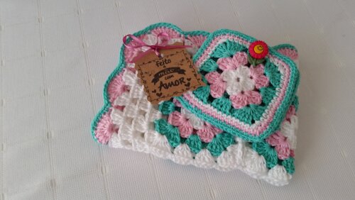Mug Rug (tapetinho) + Capa para Caneca Crochê