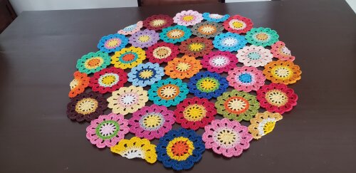 Toalha Flores Japonesa Redonda 60 cm
