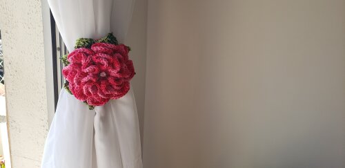 Prendedor de cortinas Maxi Flor para sacada (Pink Mesclado)
