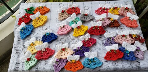 Kit 10 Chaveiros Mini Vestidinhos Coloridos (Lembrancinhas)