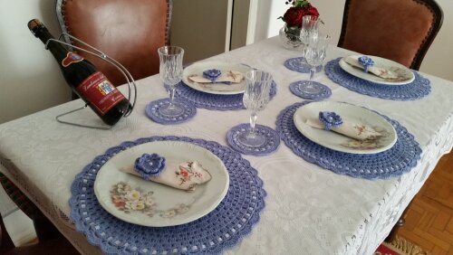 Sousplat Reno Azul (12 peças)