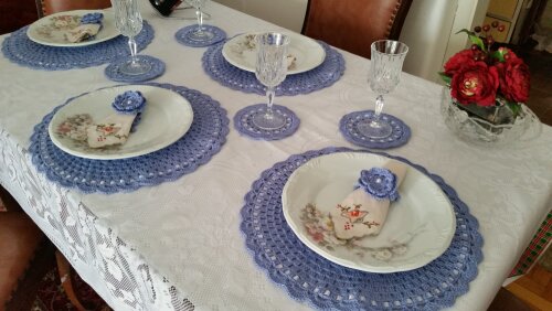 Sousplat Reno Azul (12 peças)