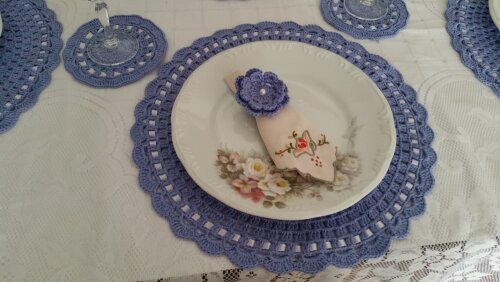 Sousplat Reno Azul (12 peças)