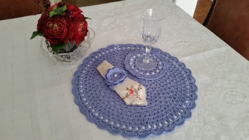 Sousplat Reno Azul (12 peças)