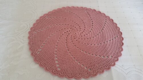 Sousplat Espiral Rosa Antigo (12 peças)