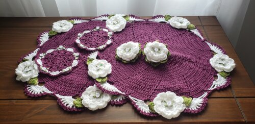 Sousplat Ternura Orquídea Flores Brancas (02 Pessoas)