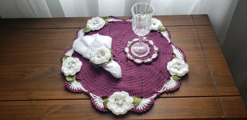 Sousplat Ternura Orquídea Flores Brancas (02 Pessoas)